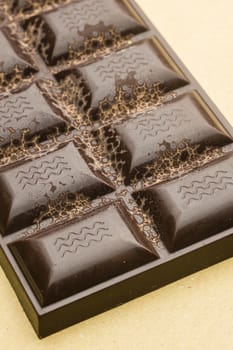Ingredients for preparation of artisanal chocolate bar with dried fruits