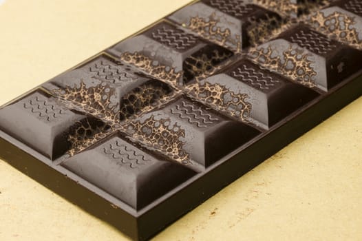 Ingredients for preparation of artisanal chocolate bar with dried fruits