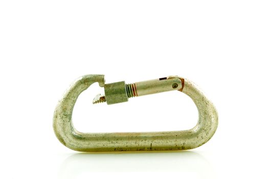 Carabiner for belay climber or cargo lifted at what some height and with the help of a rope and this carabiner