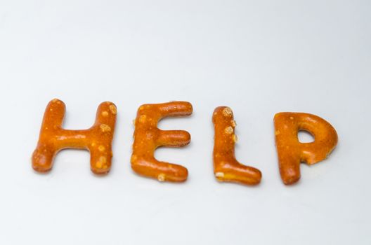 Savory biscuits in letter form.