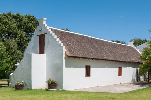 CAPE TOWN, SOUTH AFRICA - DECEMBER 15, 2014:  Historic old building on the farm Lourensford near Somerset West