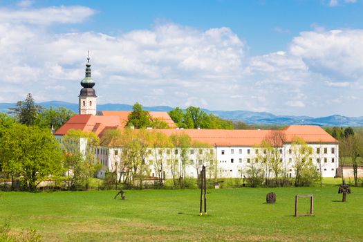 The Cistercian monastery Kostanjevica na Krki, homely appointed as Castle Kostanjevica, Slovenia, Europe.