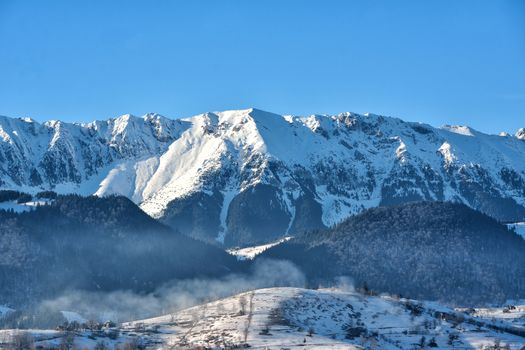 Alpine landscape Piatra Craiului mountains.