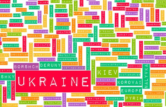 Ukraine as a Country Abstract Art Concept
