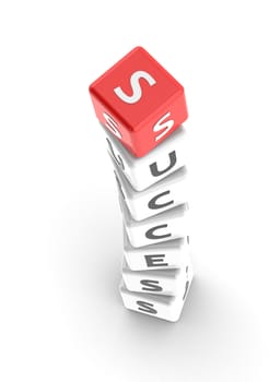 Success puzzle word image with hi-res rendered artwork that could be used for any graphic design.