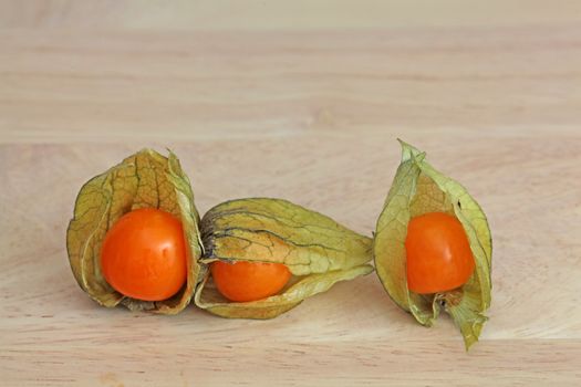 Macro photograph of Physalis peruviana.