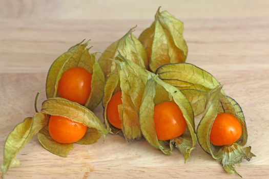 Macro photograph of Physalis peruviana.