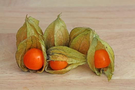 Macro photograph of Physalis peruviana.