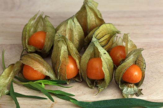 Macro photograph of Physalis peruviana.