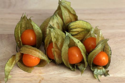 Macro photograph of Physalis peruviana.