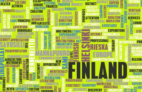 Finland Helsinki as a Abstract Concept Art