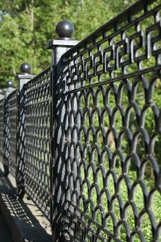 patterned cast iron fence