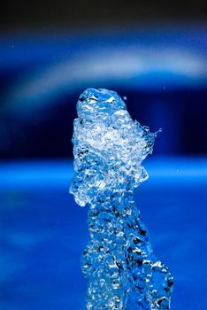 Blue water bubbles,picture of a 