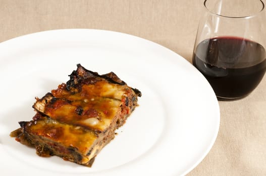 eggplant parmesan with chili and wine