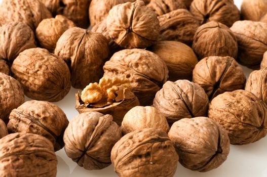 walnuts in the foreground for diet