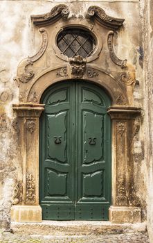 italian door in a small village, Italy