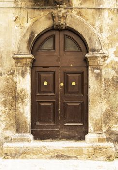 italian door in a small village, Italy