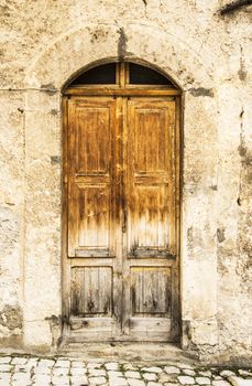 italian door in a small village, Italy