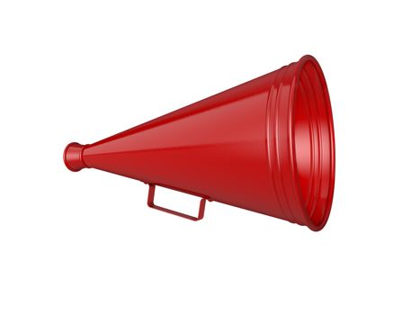 3D illustration of retro megaphone