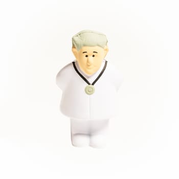 Doctor character on white background