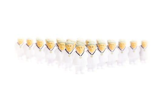 Group of doctors on white background. Medical concept