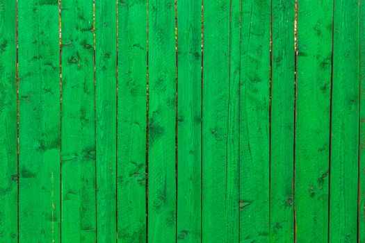 Green color Wooden vertical planks for background or texture