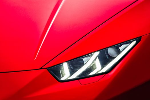 Front light of sport automobile