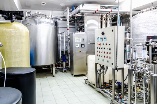 Water conditioning room and control way equipment on pharmaceutical industry or chemical plant