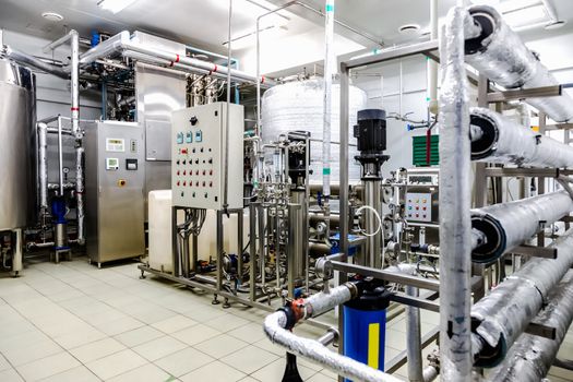 Water conditioning room and control way equipment on pharmaceutical industry or chemical plant