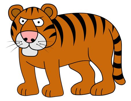 Illustration of a cartoon Tiger