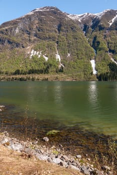 scenic landscapes of the northern Norwegian fjords.