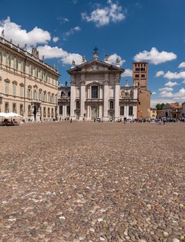 The Mantua Cathedral and Palazzo Bianchi, Italy.