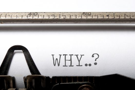 Why printed on an old typewriter 