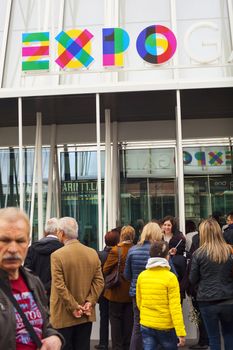 MILAN, ITALY - MARCH 29: View of Expo gate 2015 in Milan on March 29, 2015