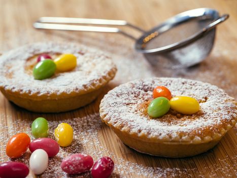 Photo of Oesterchuechli, a traditional Swiss Easter rice tart dessert.