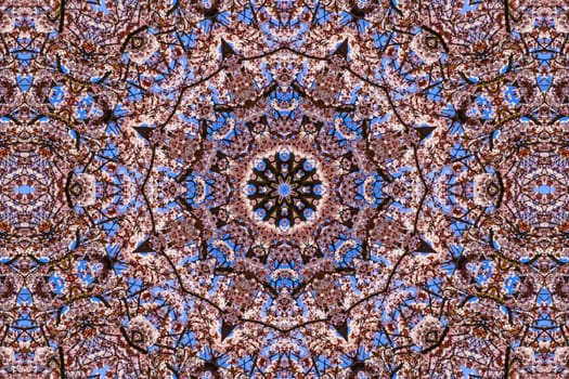 kaleidoscopic floral pattern, abstract background for design