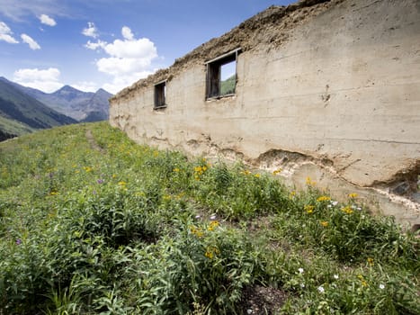 A decay building at San Juan mountain region, CO