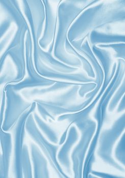 Smooth elegant blue silk or satin can use as background