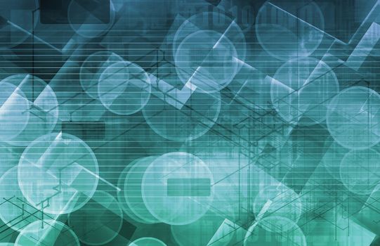 Science Background Abstract with Cells as Art