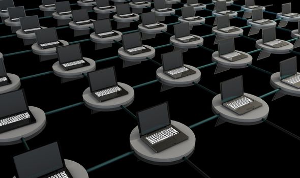 Computer Network and Cloud Computing Servers Art