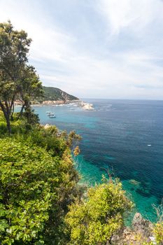 The village of Marciana Marina on Elba island. Coast in Tuscany, Italy