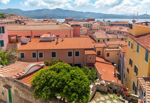 The view from the roof small old town  - Italy