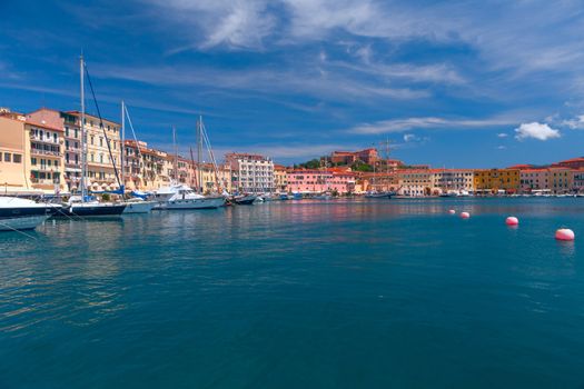 Panorama of Porto Azzurro on Elba Island,Tuscany,Italy