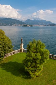 park on the island of Isola Bella. Northern Italy, Lake Maggiore