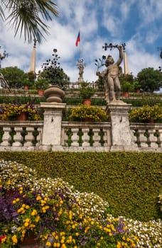 park on the island of Isola Bella. Northern Italy, Lake Maggiore