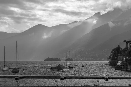 The view of the  Lago Maggiore,  Italy