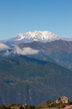 The mountain panorama near Lago Maggiore, Italy