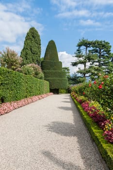 park on the island of Isola Bella. Northern Italy, Lake Maggiore