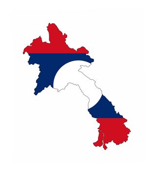 laos country flag map shape national symbol