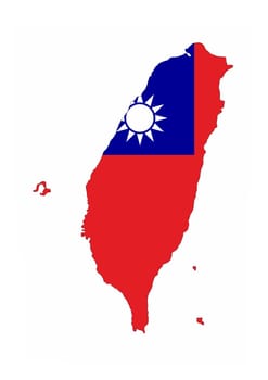 taiwan country flag map shape national symbol